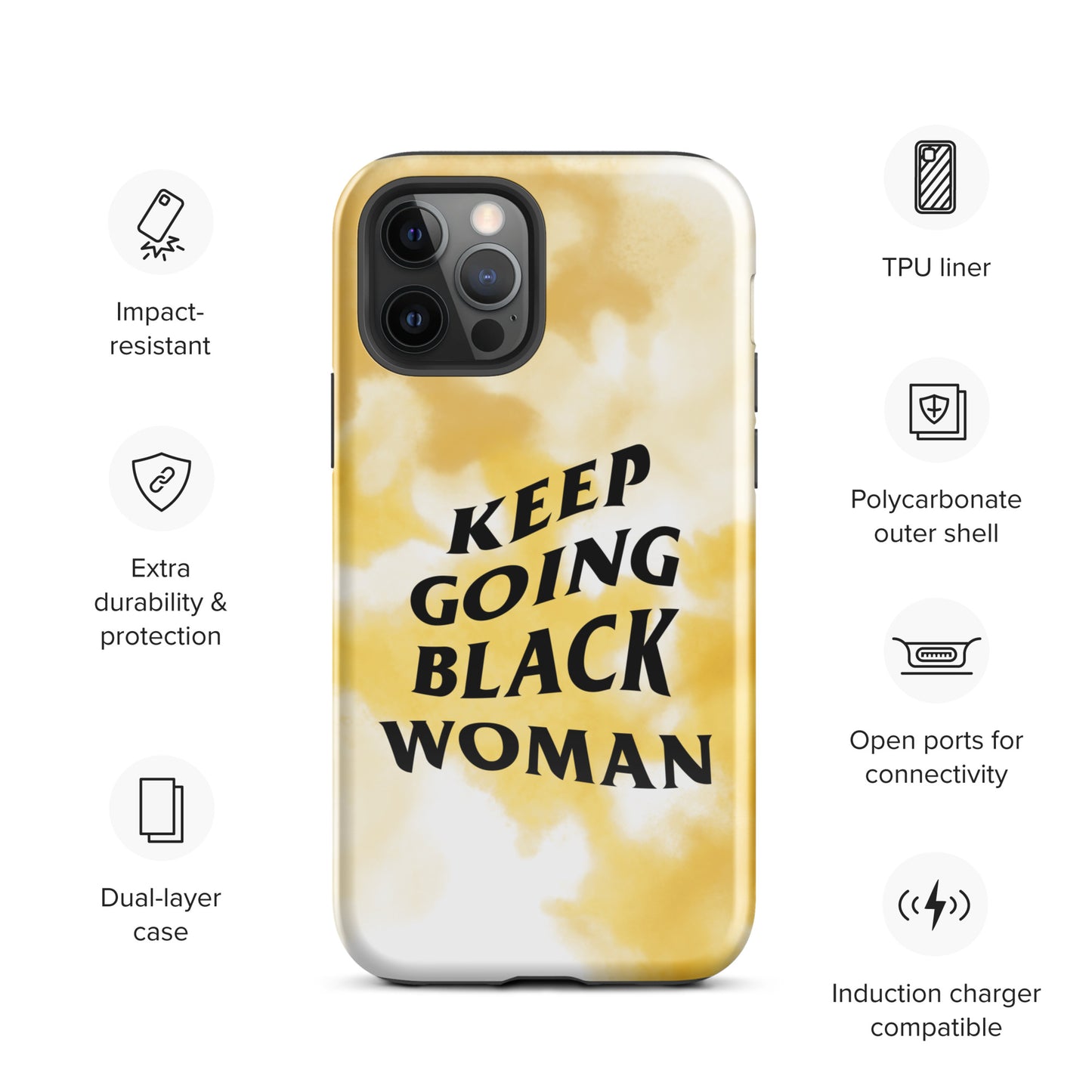 Keep Going Black Woman Tough Case for iPhone®