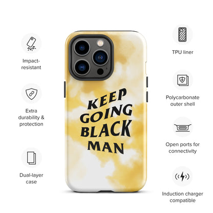 Keep Going Black Man Tough Case for iPhone®