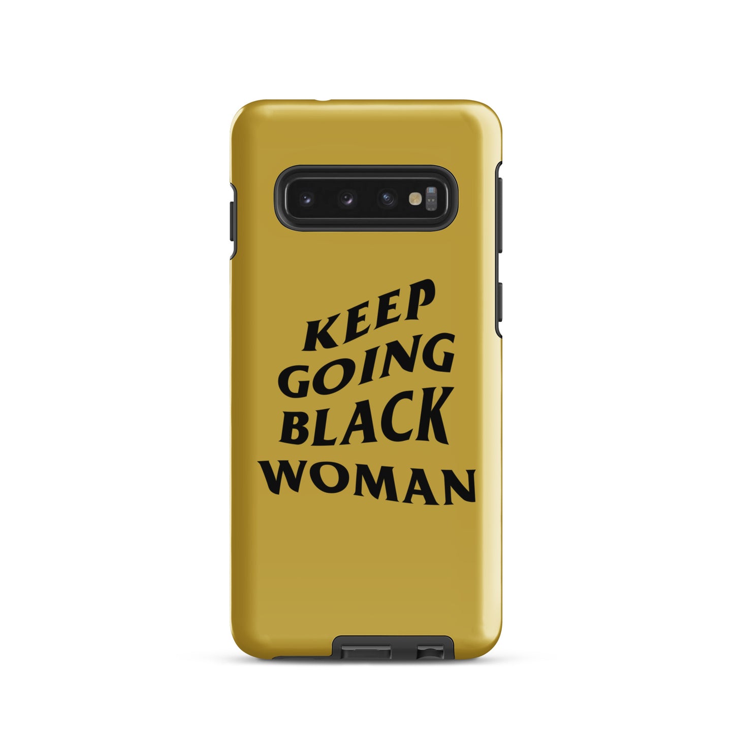 Keep Going Black Woman Tough case for Samsung® (Gold)