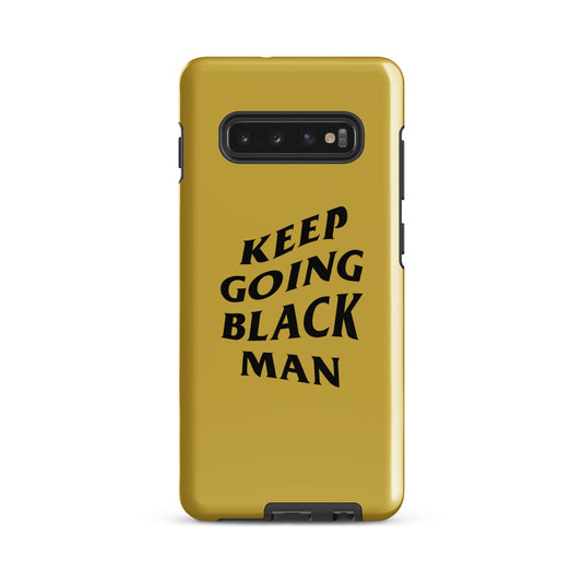 Keep Going Black Man Tough case for Samsung® (Gold)