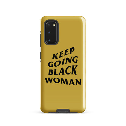 Keep Going Black Woman Tough case for Samsung® (Gold)