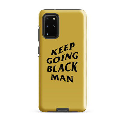 Keep Going Black Man Tough case for Samsung® (Gold)