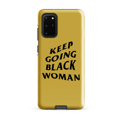 Keep Going Black Woman Tough case for Samsung® (Gold)