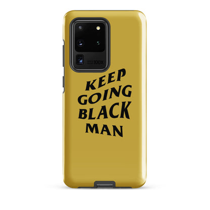 Keep Going Black Man Tough case for Samsung® (Gold)