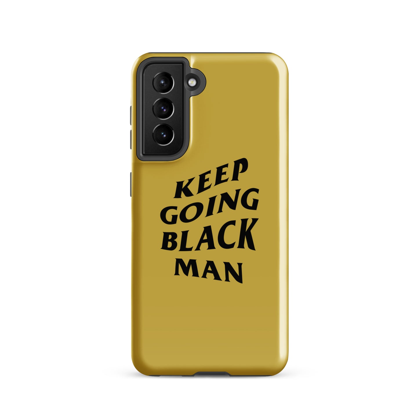 Keep Going Black Man Tough case for Samsung® (Gold)