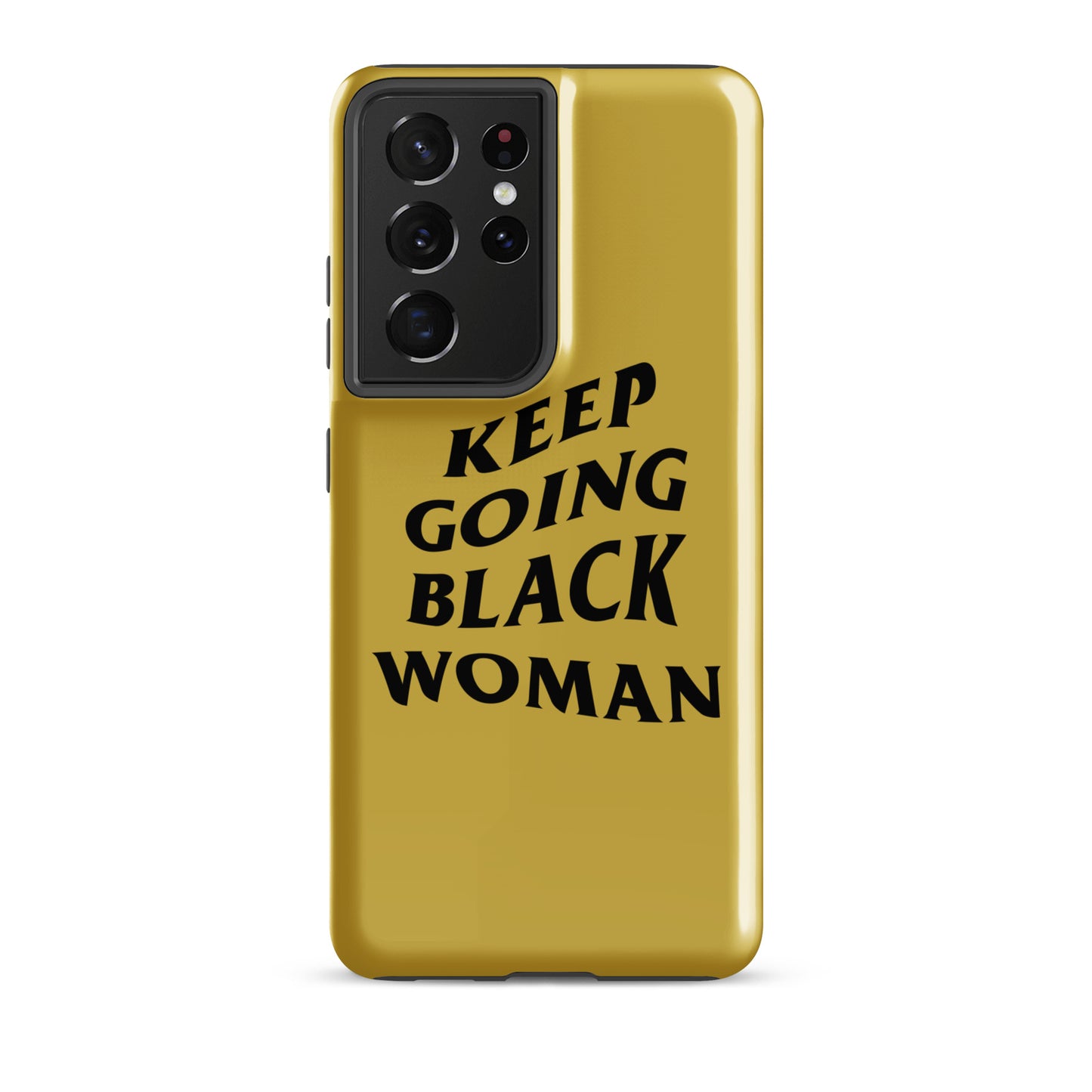 Keep Going Black Woman Tough case for Samsung® (Gold)