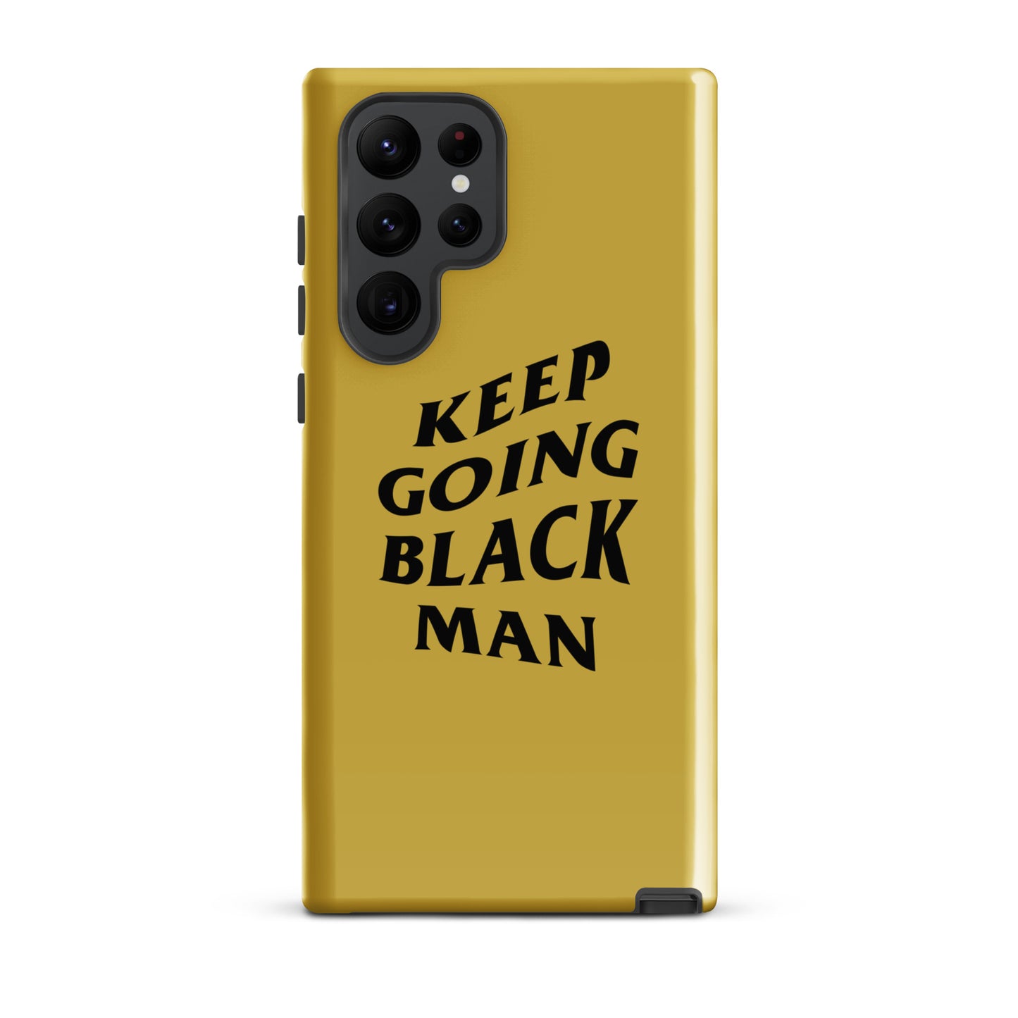 Keep Going Black Man Tough case for Samsung® (Gold)