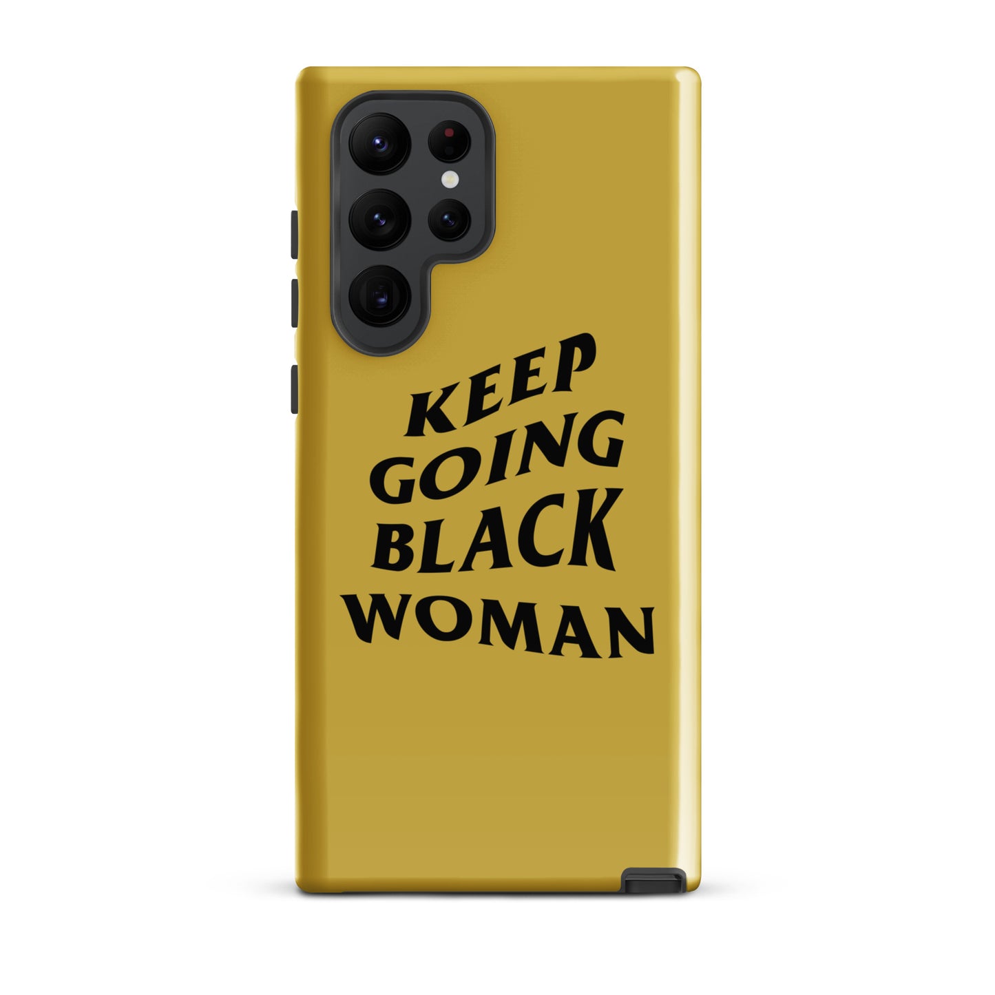 Keep Going Black Woman Tough case for Samsung® (Gold)