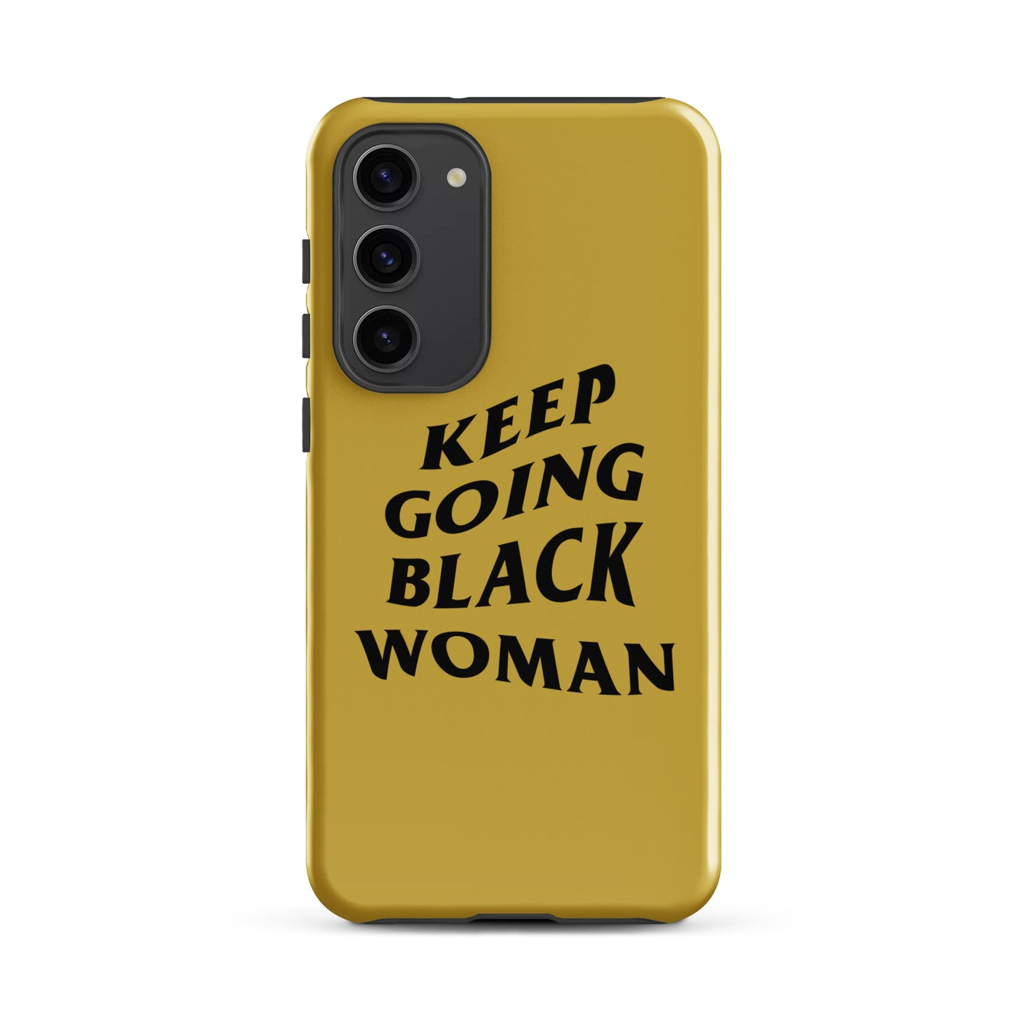 Keep Going Black Woman Tough case for Samsung® (Gold)