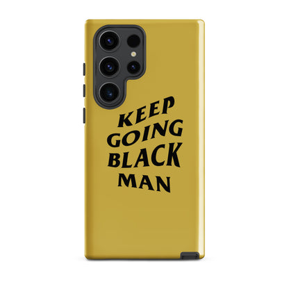 Keep Going Black Man Tough case for Samsung® (Gold)