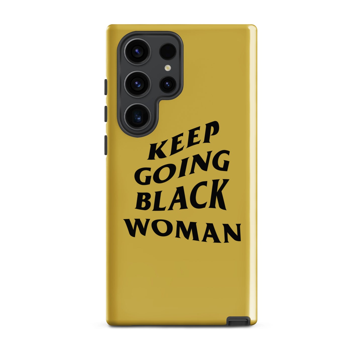 Keep Going Black Woman Tough case for Samsung® (Gold)