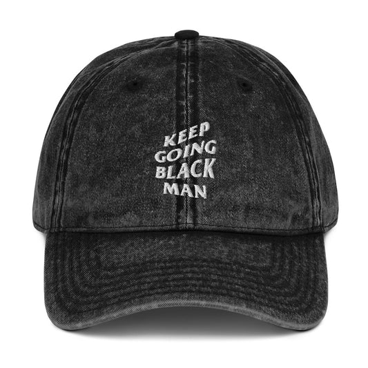 Keep Going Black Man Hat