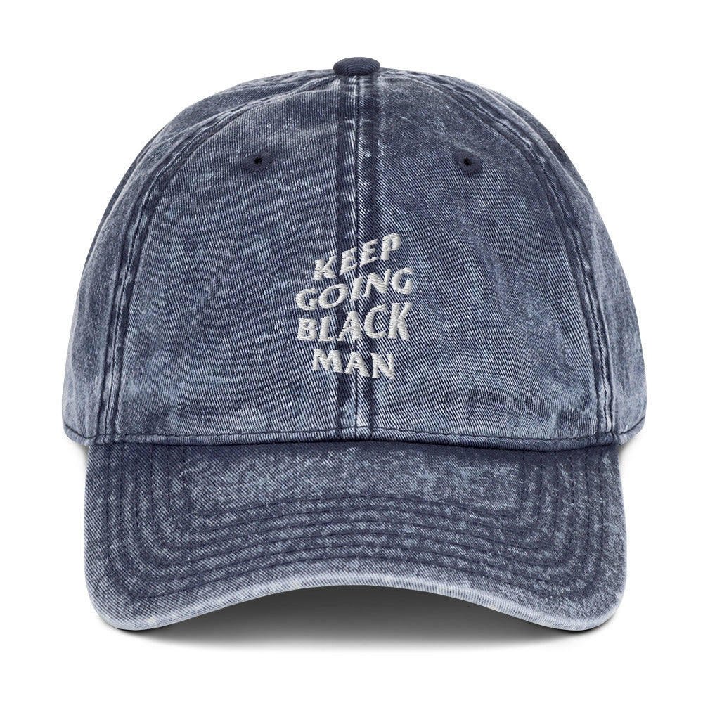 Keep Going Black Man Hat