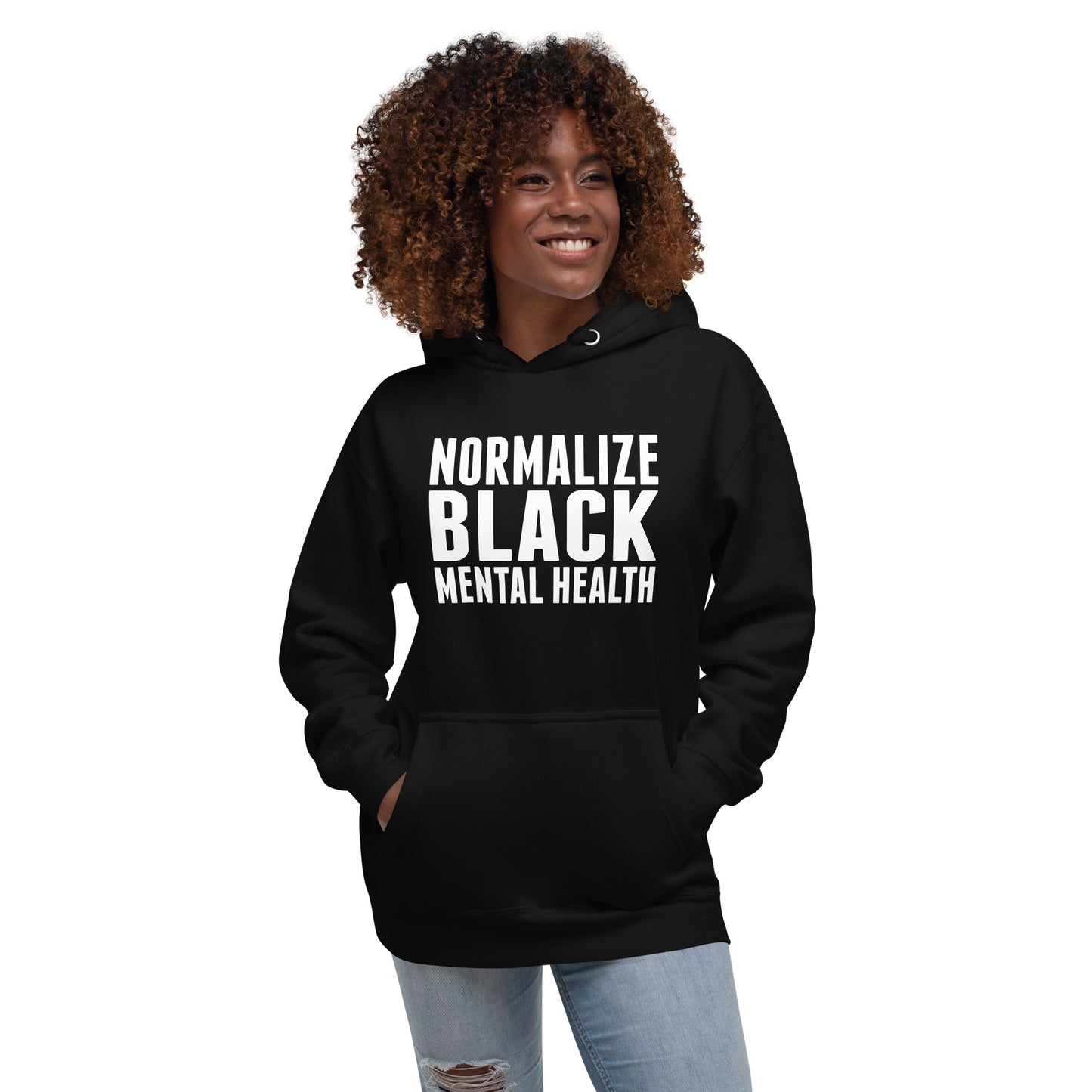 Normalize Black Mental Hoodie