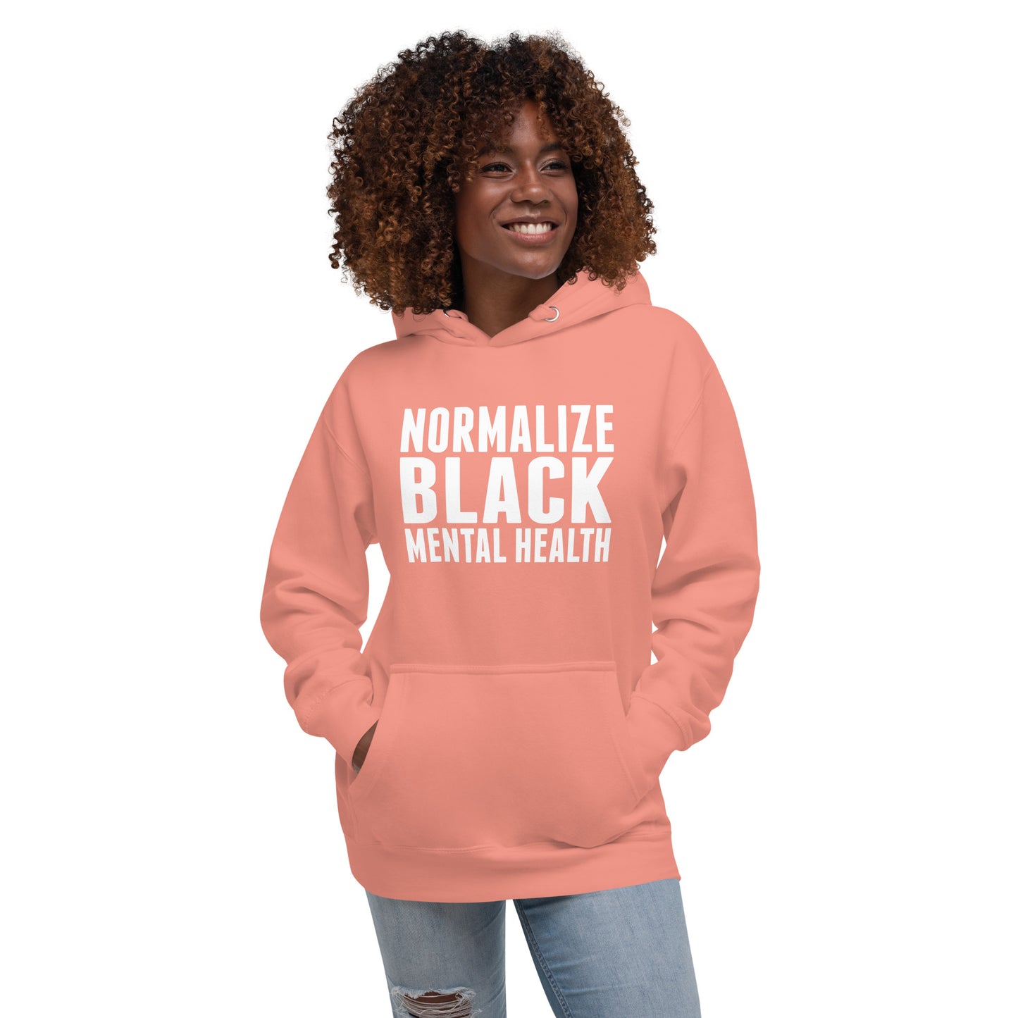 Normalize Black Mental Hoodie