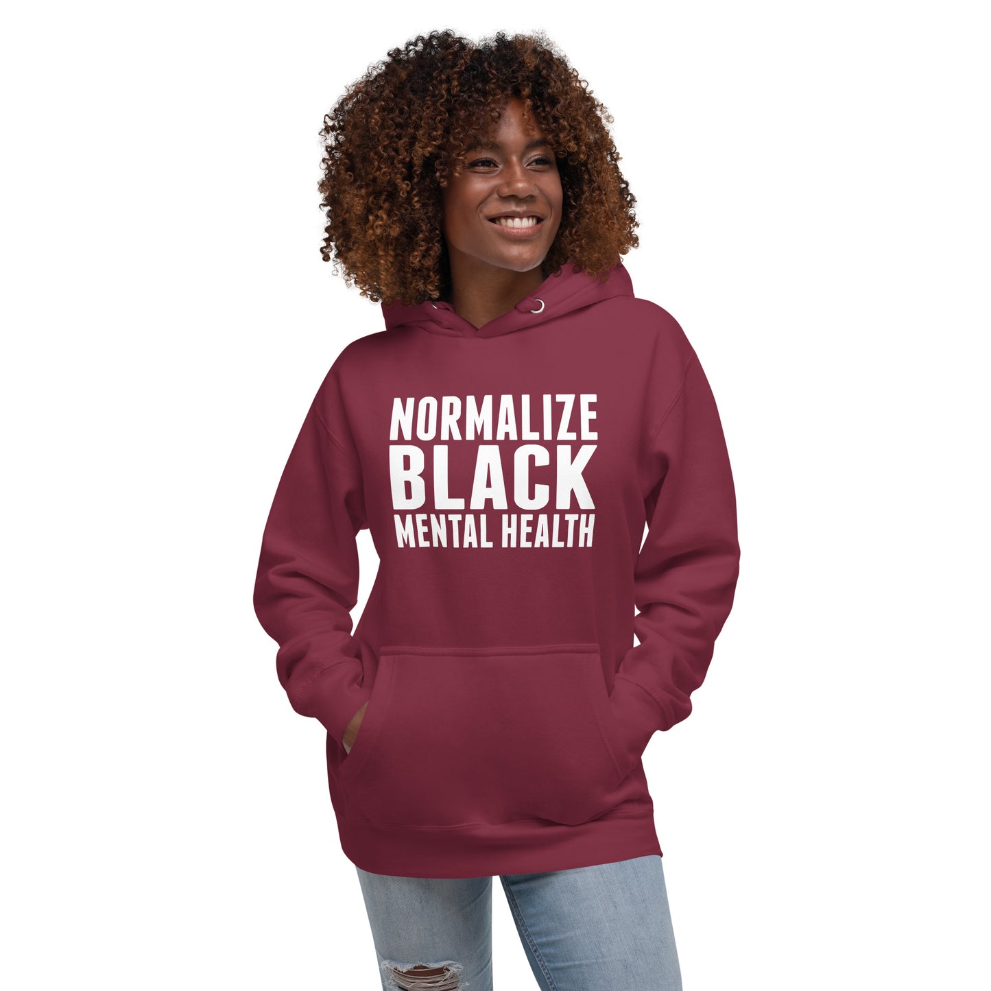 Normalize Black Mental Hoodie