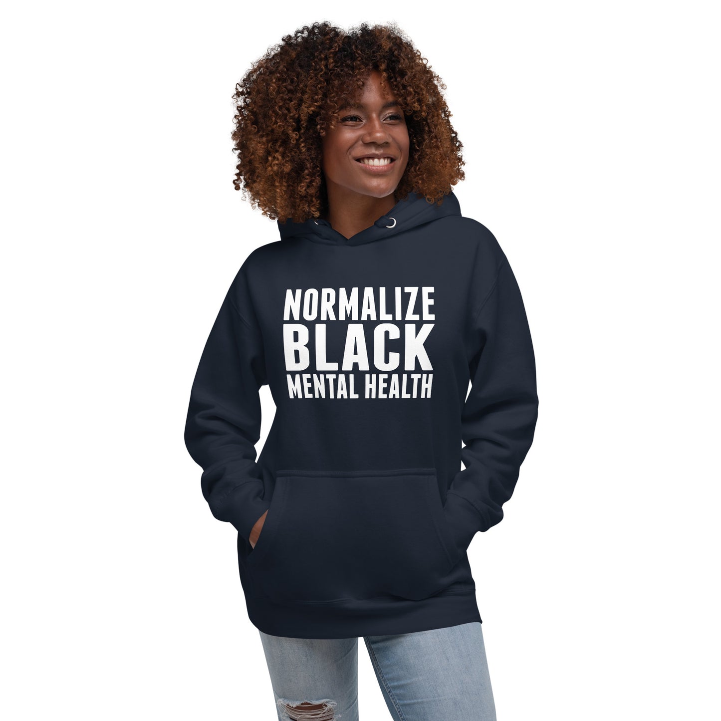 Normalize Black Mental Hoodie